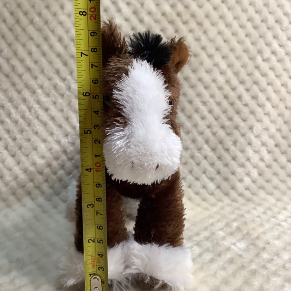 Aurora Mini Flopsie Clydesdale Brown and White Horse 8 Inch Plush 🐴 - Picture 6 of 7